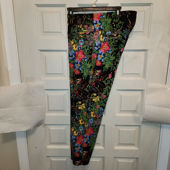 Swing control floral stretch women's pants size 14 Rayon Nylon Spandex 4 pockets - Picture 2 of 10